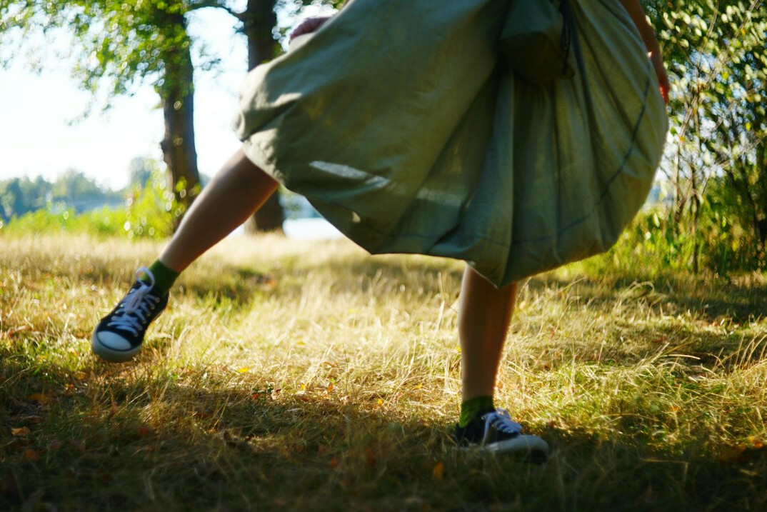 person in nature walking