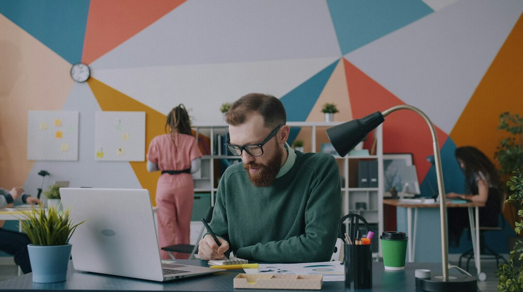 inspirational office scene